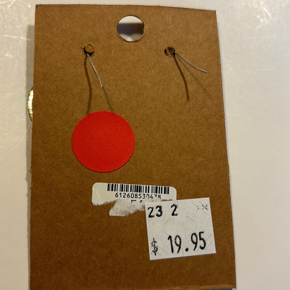 Anju silver color circles handcrafted dangle pierced fish back earrings - Picture 2 of 2